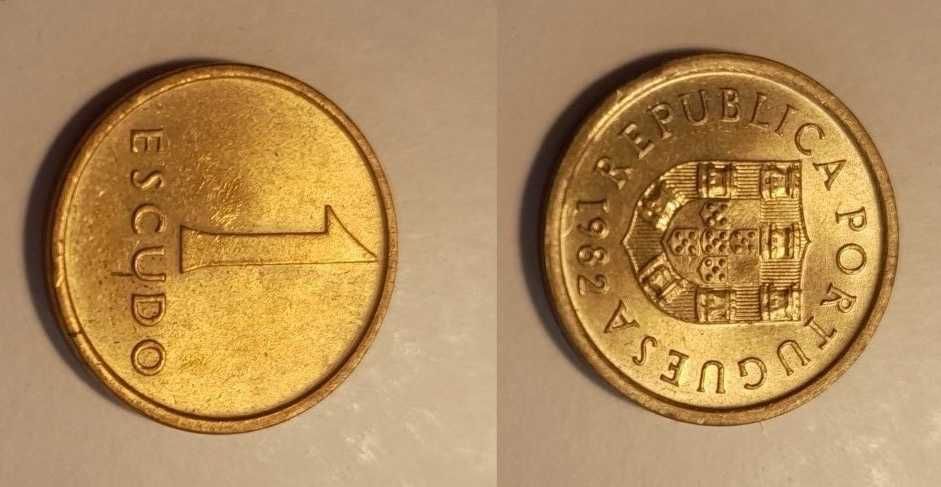 Moedas Portuguesas - 1$ escudo (latão-niquel)