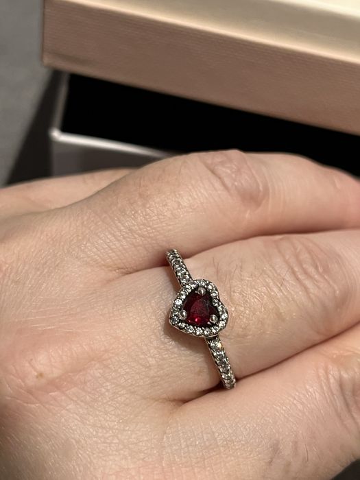 Piękny pierścionek Pandora serce z cyrkoniami 16 nowy srebro 925