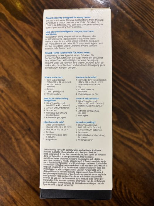 Blink video doorbell