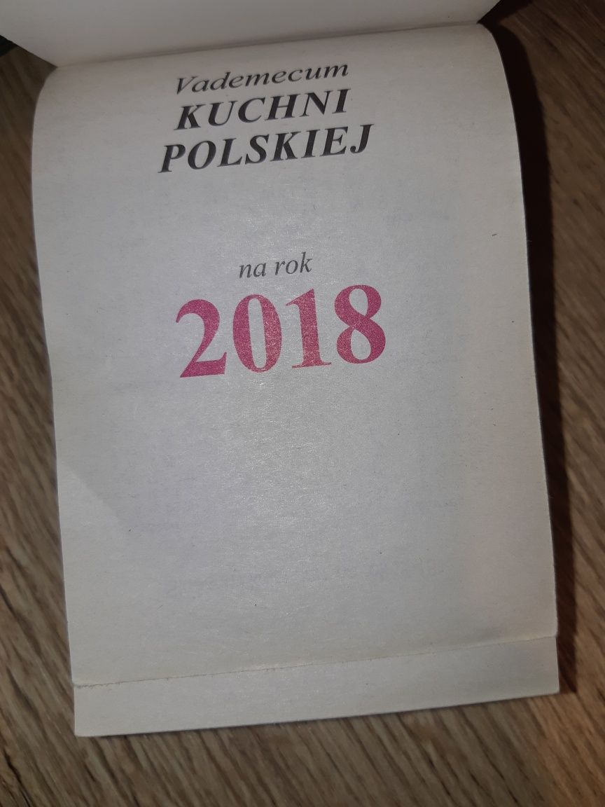 Kartki z kalendarza cały rok 2018