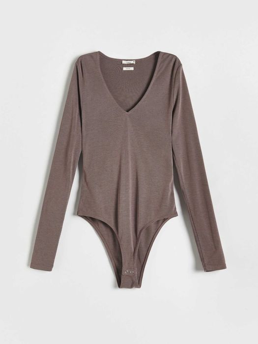 Reserved body z długim rękawem śliwkowe fioletowe M 38