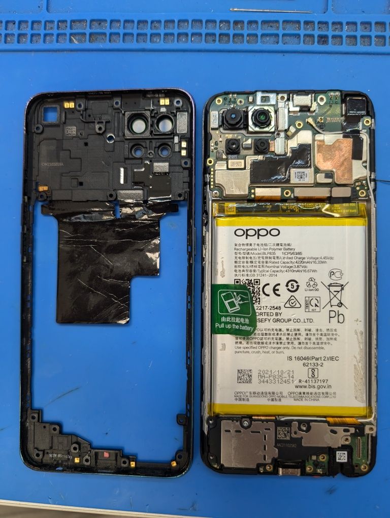 Телефон Oppo reno 5 lite разборка cph2205 плата