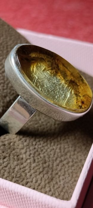 Pierścionek Szyłów Sylwester  bursztyn