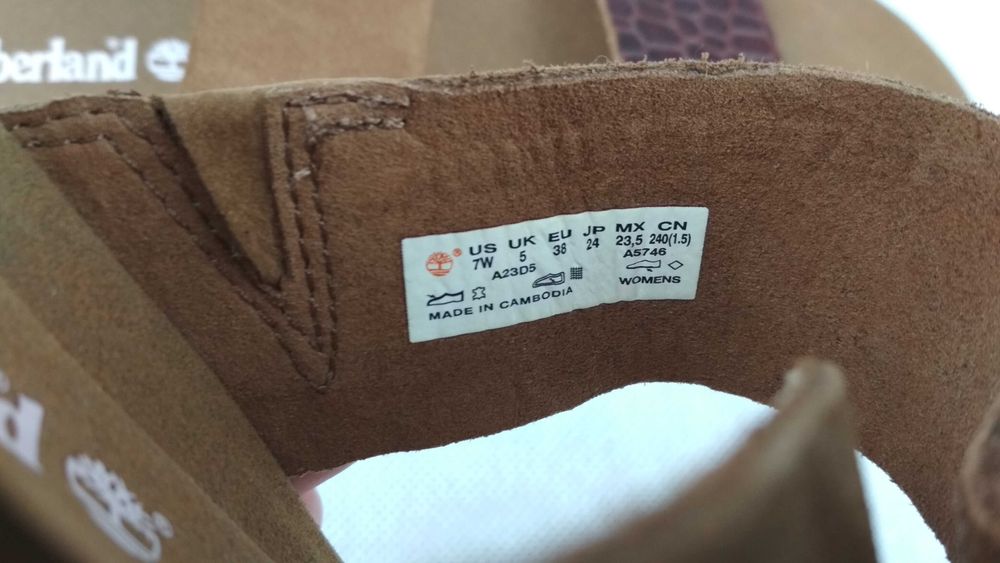 TIMBERLAND Malibu Waves Klapki Sandały Skórzane Roz. 38
