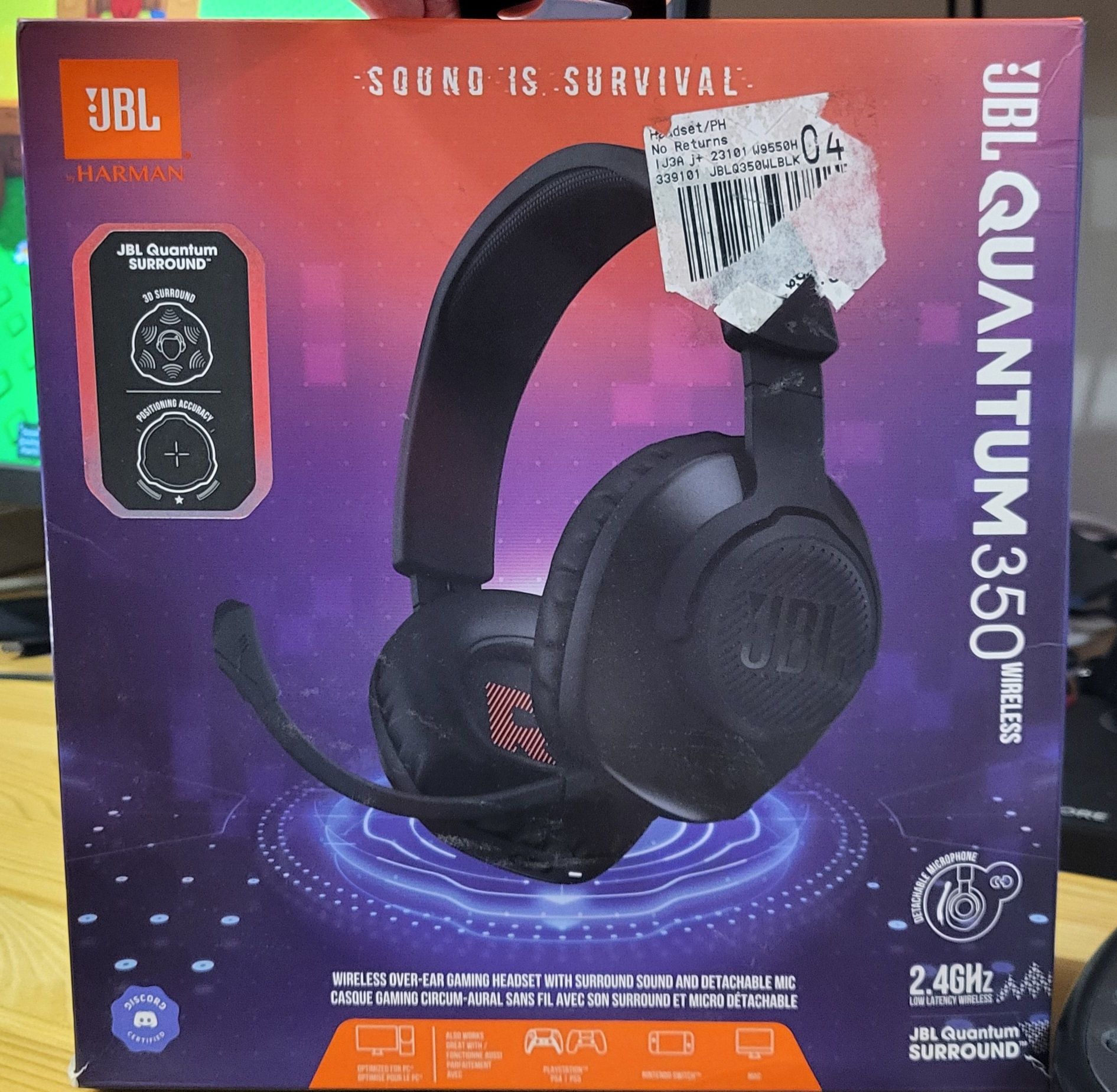 Навушники геймерські JBL Quantum 350 Black