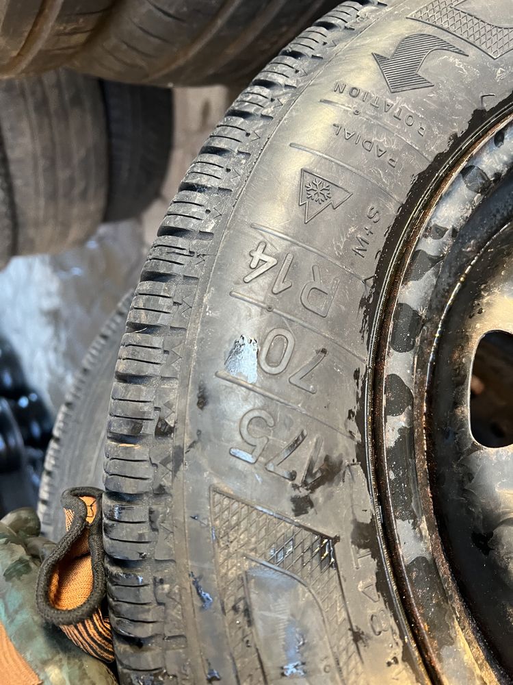 Резина комплект зима 175/70 R 14 !!!6,2-7 mm!!!