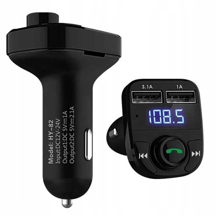 TRANSMITER FM audio bluetooth MP3 SD BT na pendrive ładowarka USB 3.1