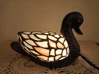 Lampa witrażowa, styl Tiffany, kaczka