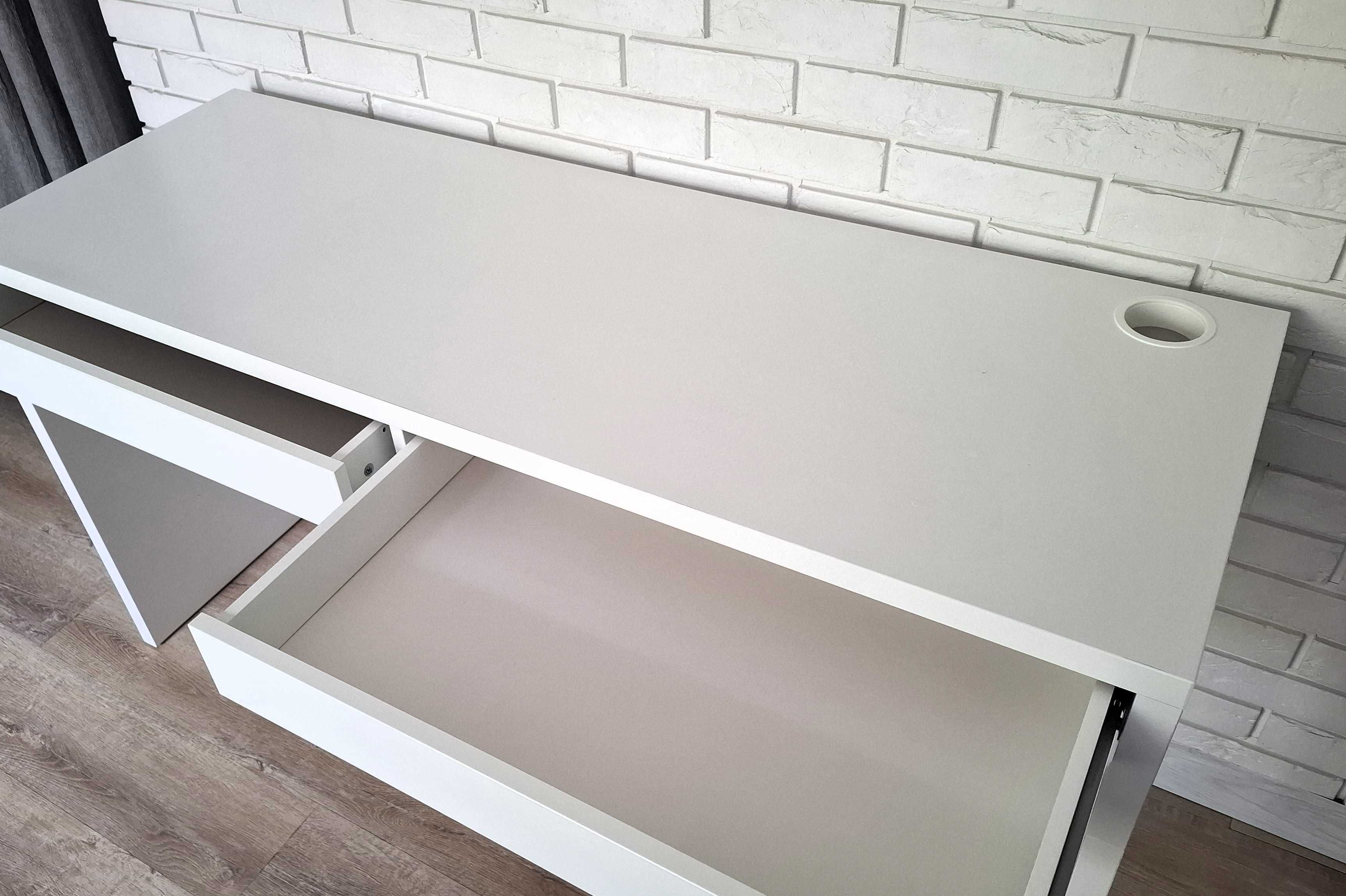 Biurko Micke, IKEA - białe, długie, 142x50 cm