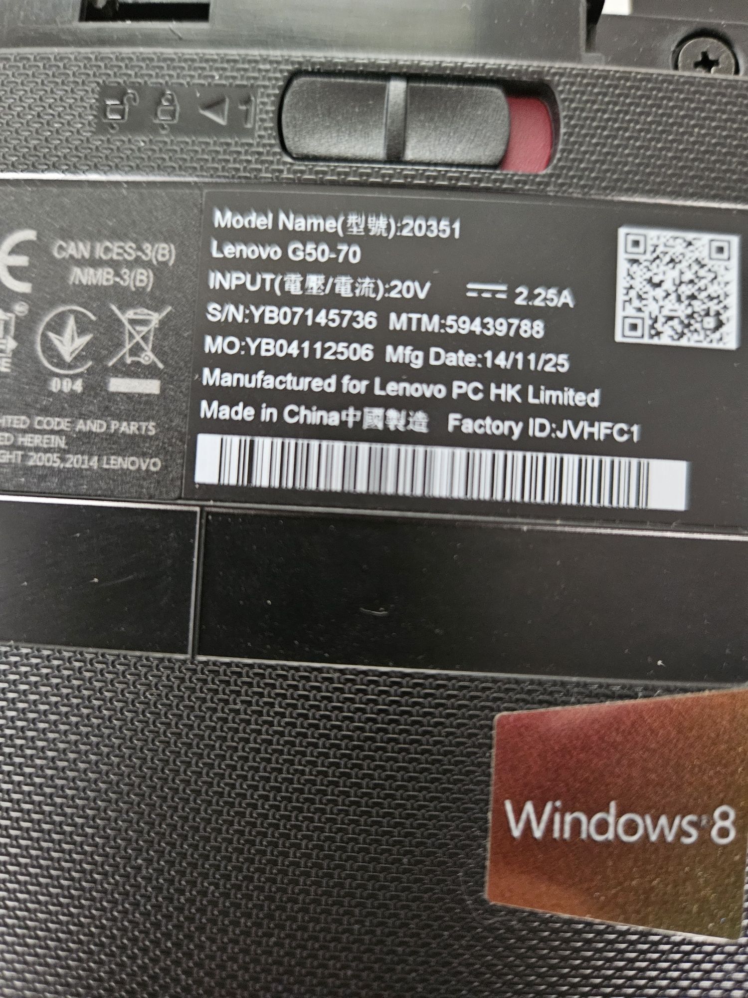 Laptop Lenovo G50-70