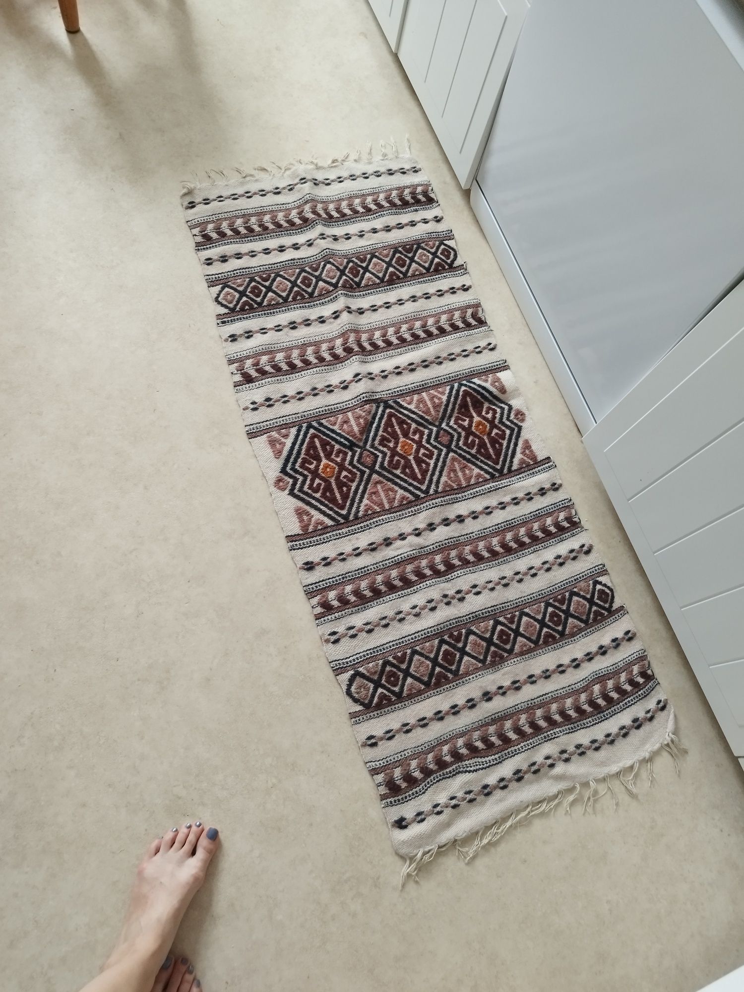 Dywan chodnik dywanik wełniany Boho Aztec