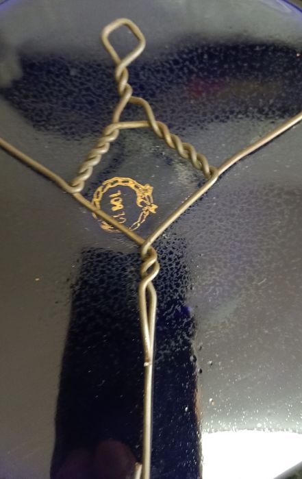 Prato Decorativo Antigo Azul Cobalto