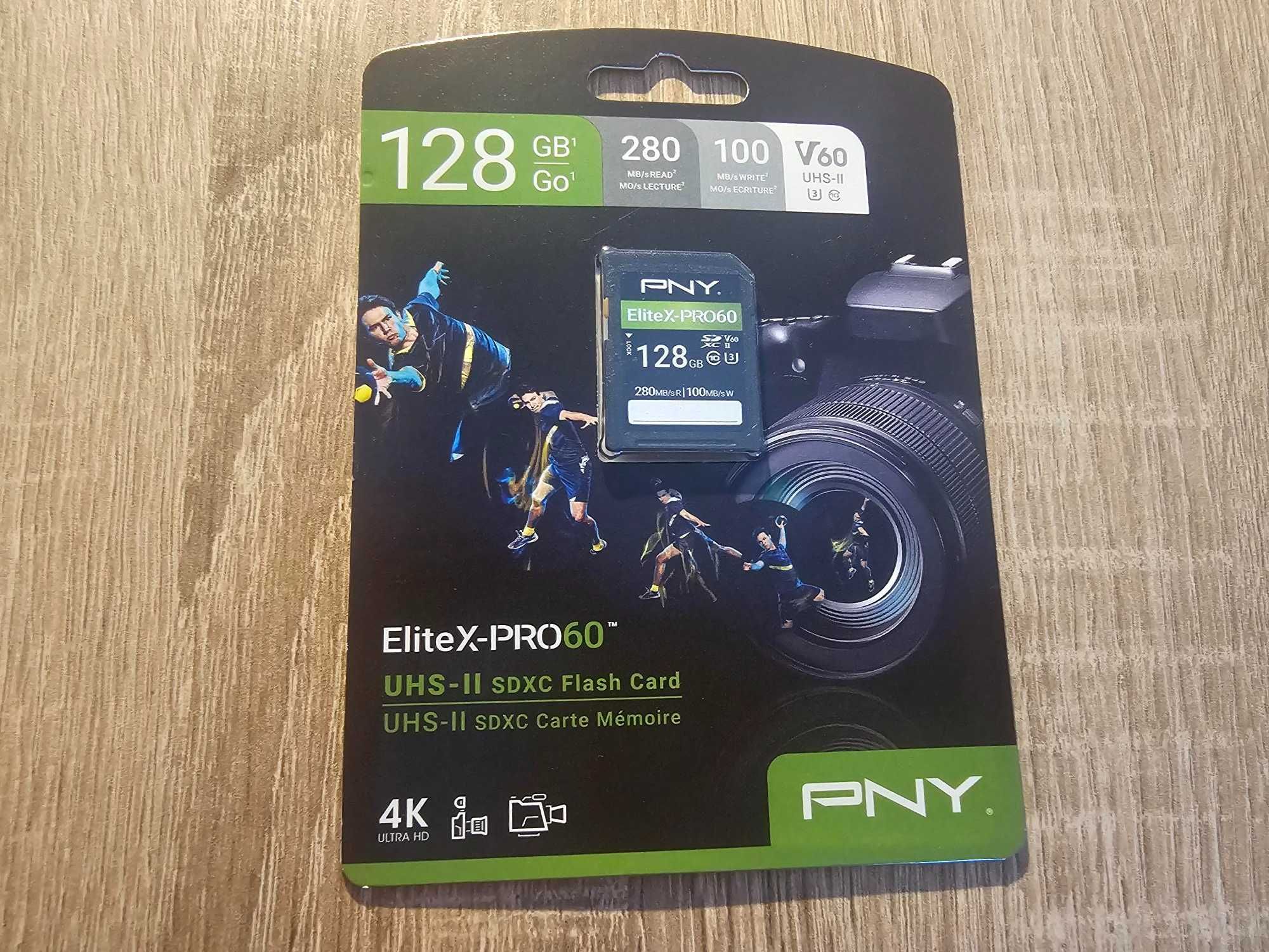 PNY 128GB EliteX-PRO60 Class 10 U3 V60 UHS-II SDXC