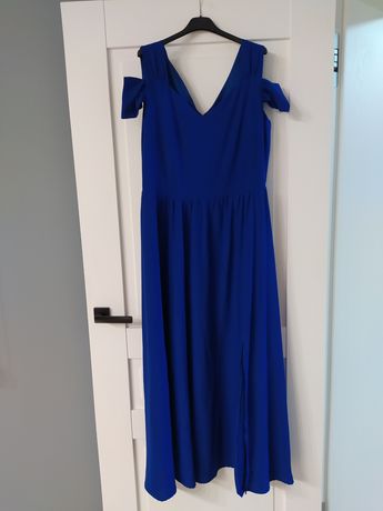 Śliczna sukienka maxi kobaltowa. 42/XL