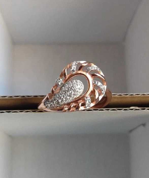 Pierścionek pozłacany srebro 925 17,9mm