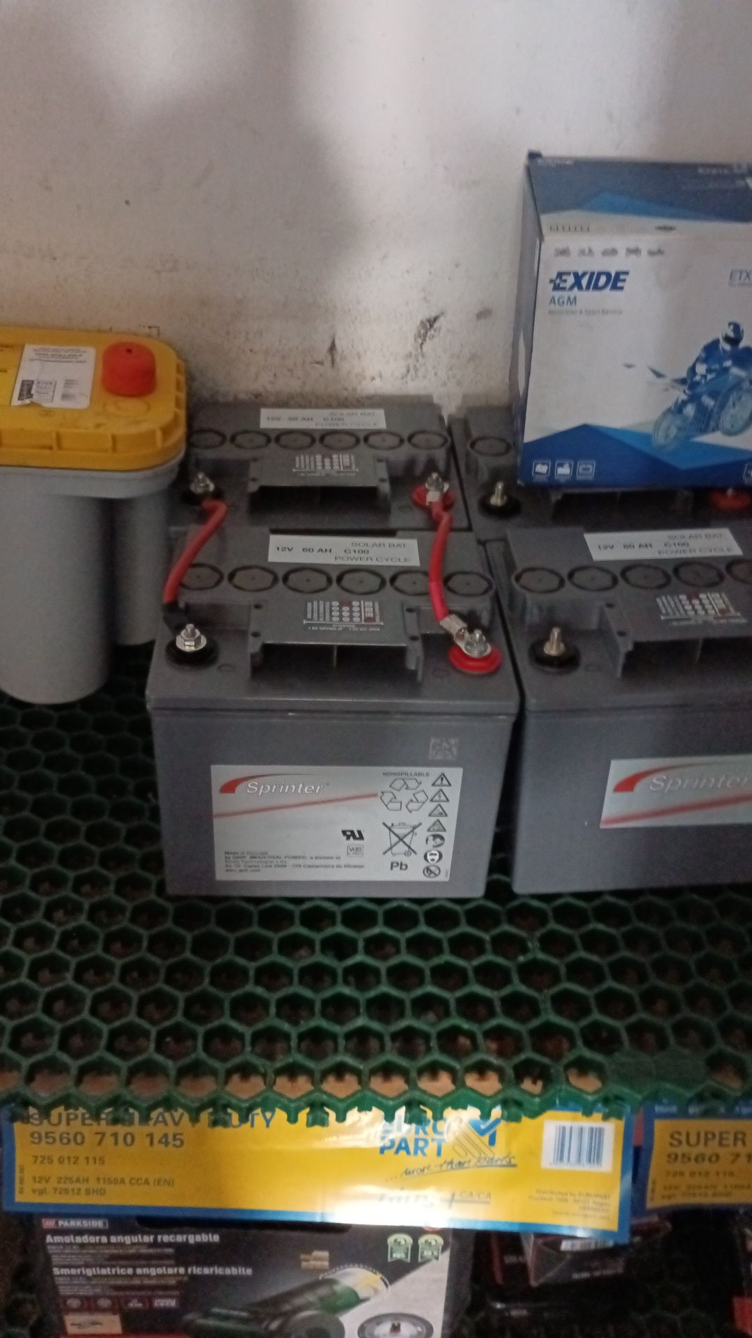 Baterias solares de 240 amperes em GEL