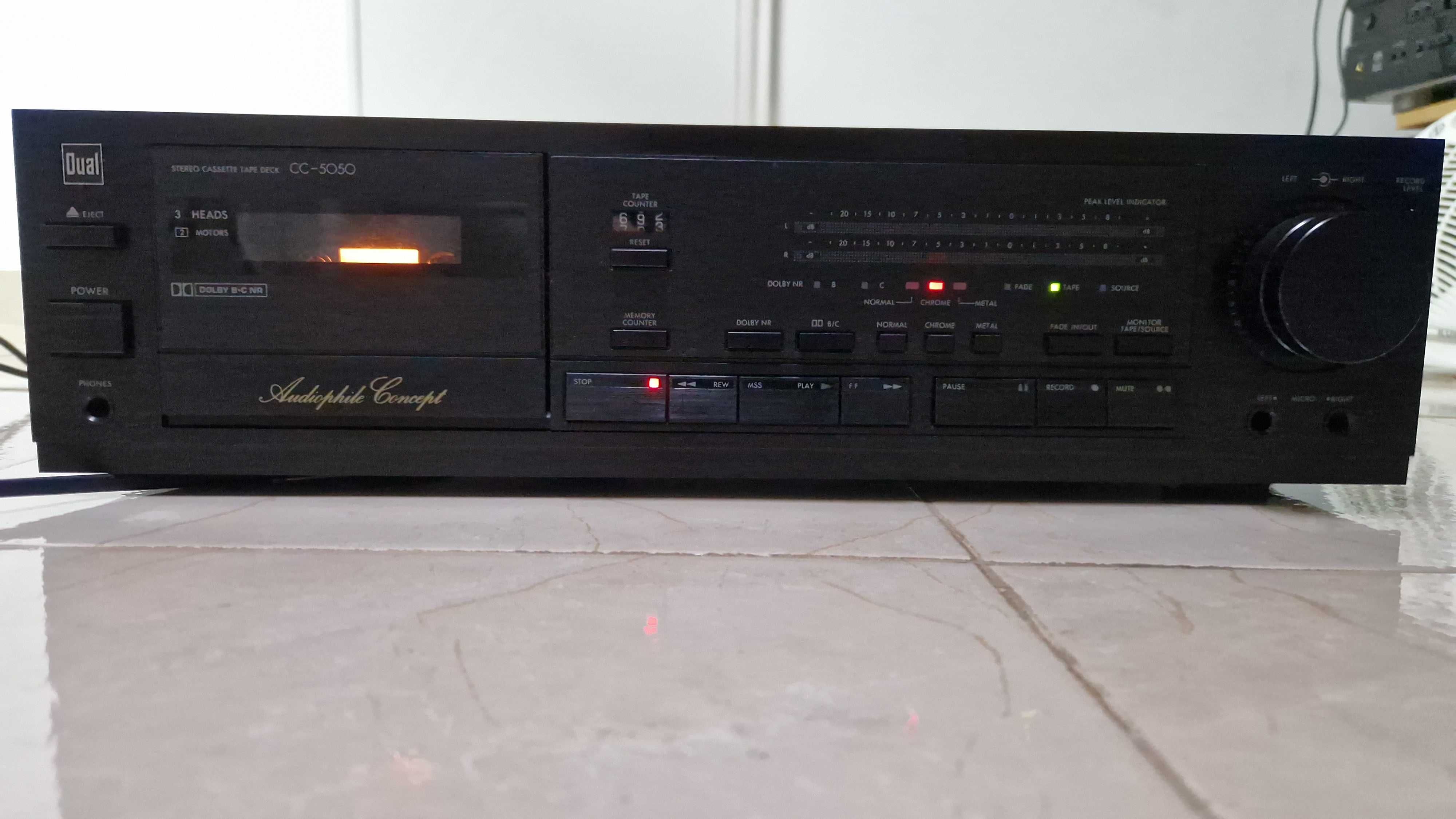 Leitor gravador cassete DUAL  3 cabeças