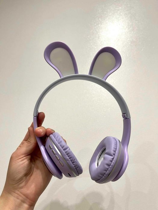 Навушники для дівчаток з bluetooth, світлом, картою памяті