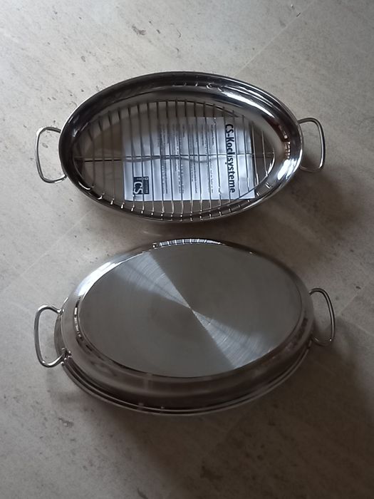 Panela multifunções oval com fundo e tampa térmicos