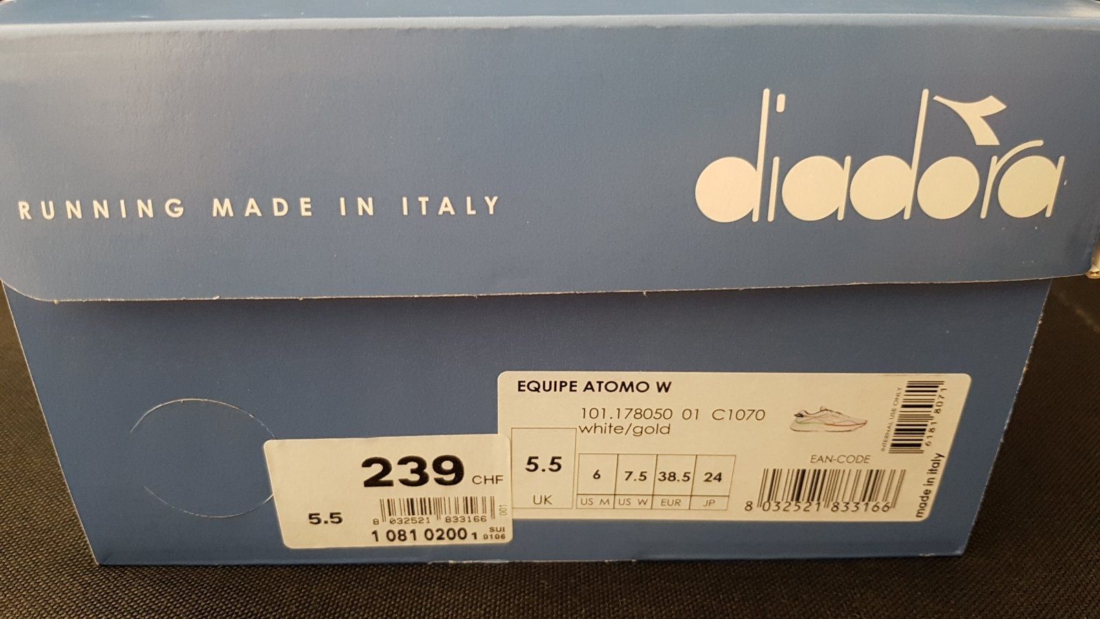 Легкие и мягкие кроссовки Diadora EQUIPE ATOMO стелька 24см,оригинал.