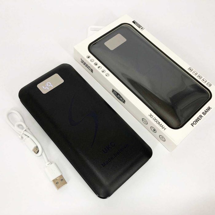 Power Bank 30000 mAh UKC, Зовнішній акумулятор, Зарядка power bank.
