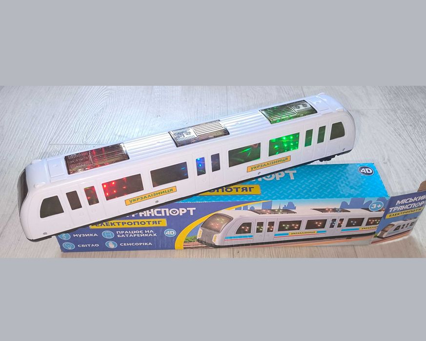 електропотяг AToys LX726A Укрзалізниця ПОДАРУНОК 4D світло рух музика