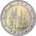 2 Euro Alemanha 2012 J * Neuschwanstein Castle, Baviera *