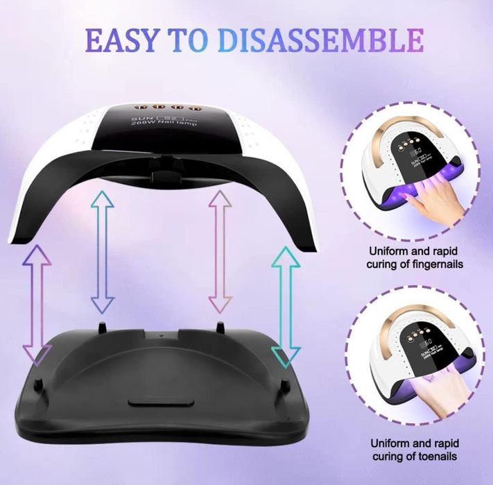 LKE Lampa UV do paznokci 268 W żelowa lampa do paznokci suszarka