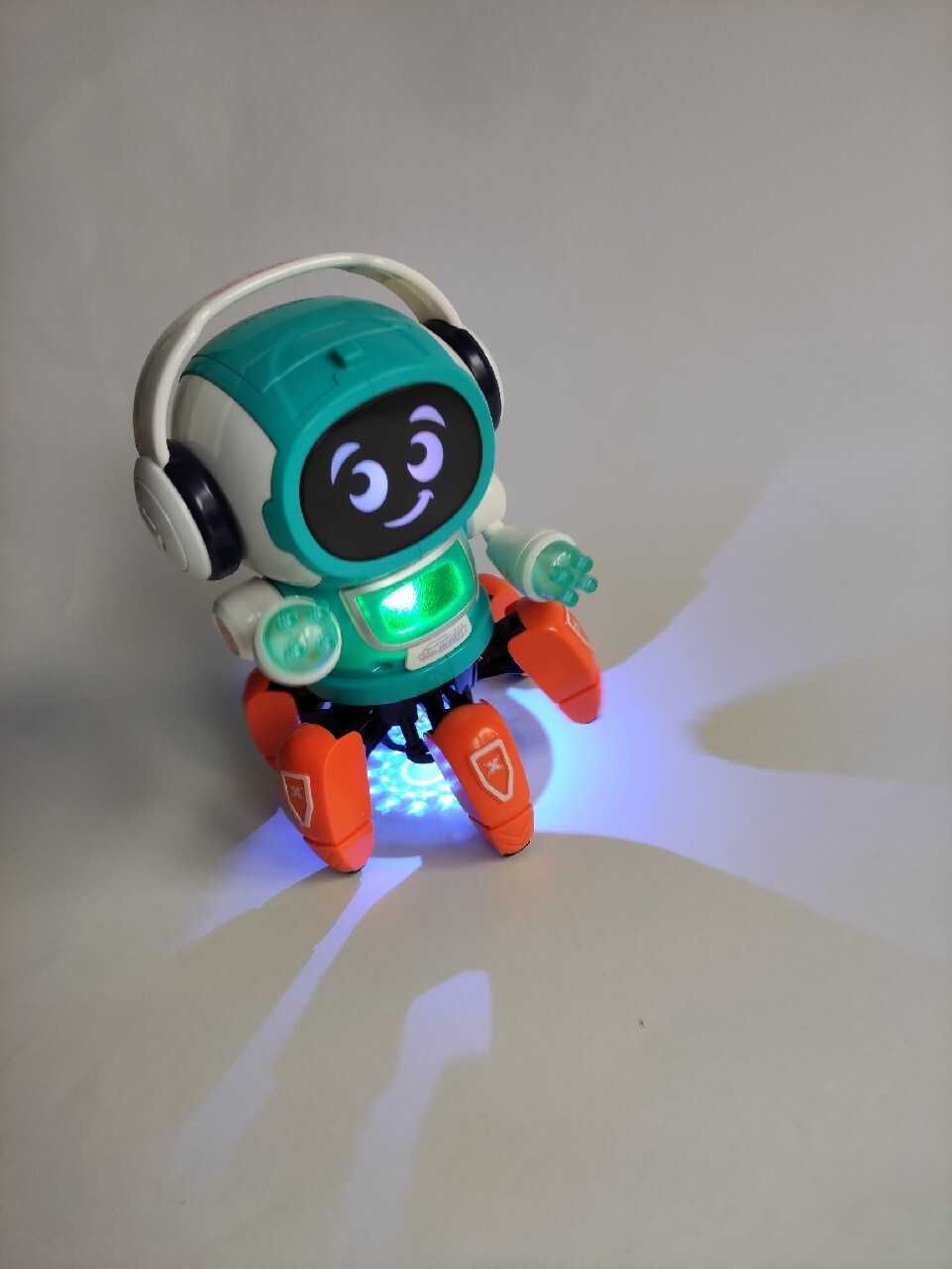 Interaktywny robot tańczący muzyka taniec światła