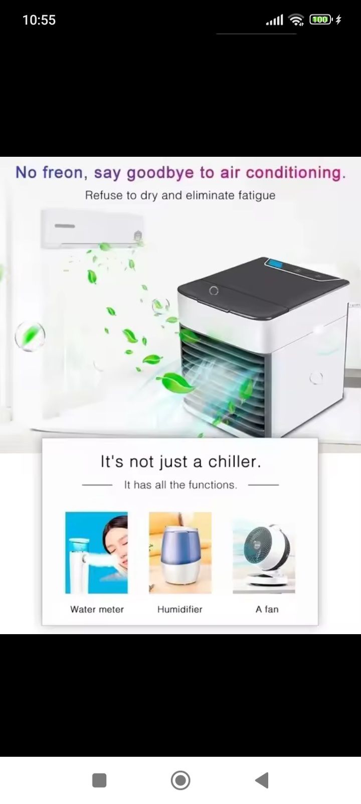Ventilador de ar condicionado/mini refrigerador de ar