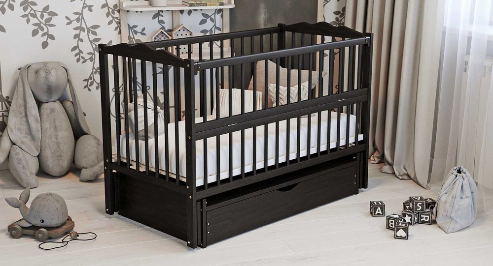 Кроватка для новонароджених ! Ліжечко Букове ; Ліжко для Немовлят!