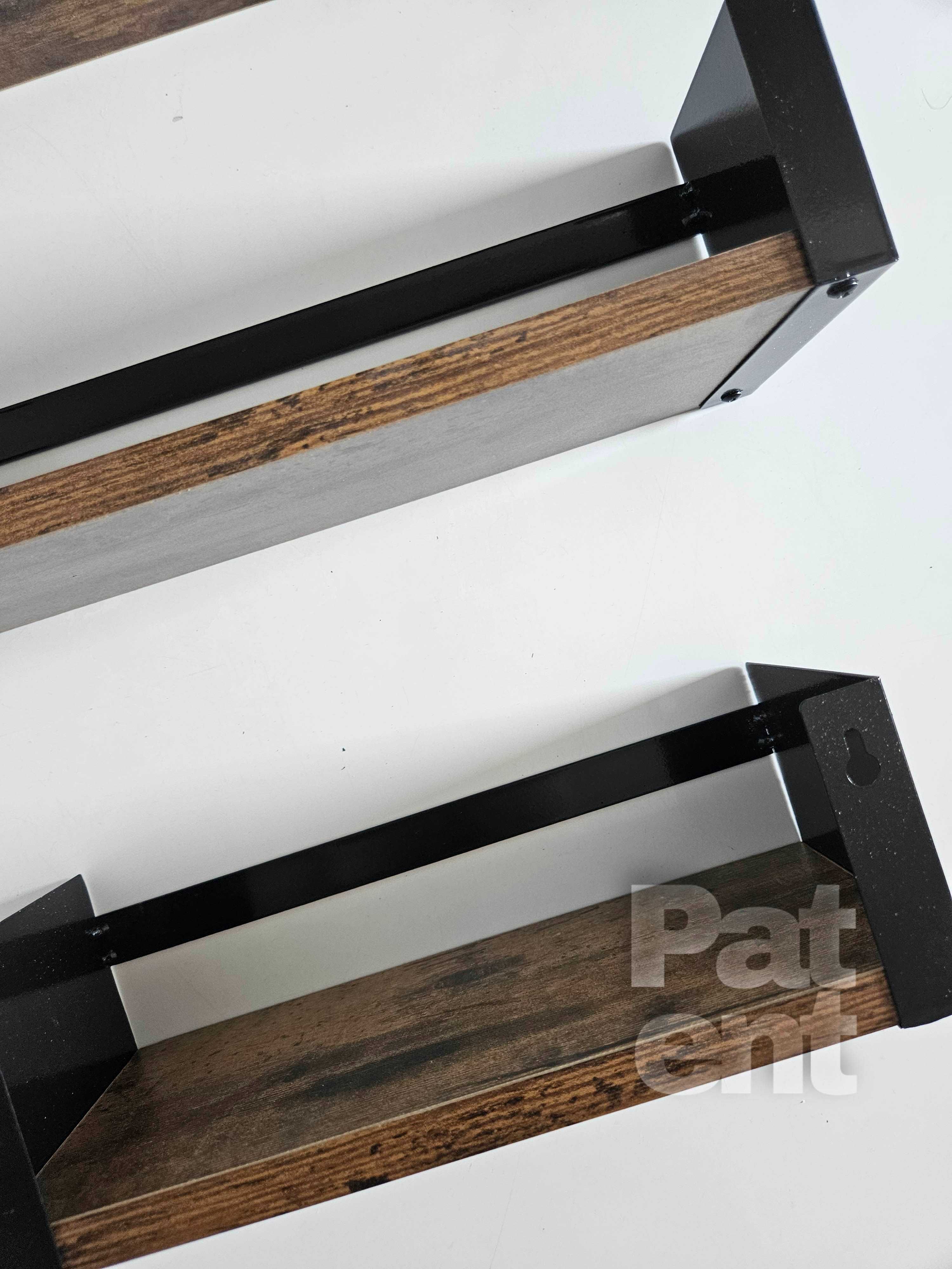 Półka łazienkowa 3 sztuki loft retro na ścianę ścienne dekoracja