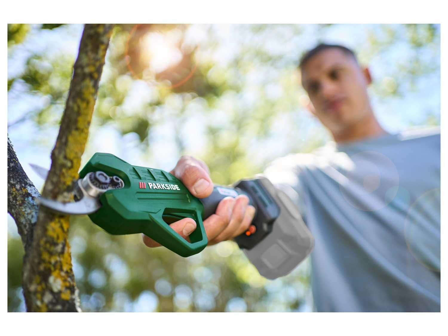 Akumulatorowe nożyce do gałęzi Parkside Sekator PAAS A1 20V