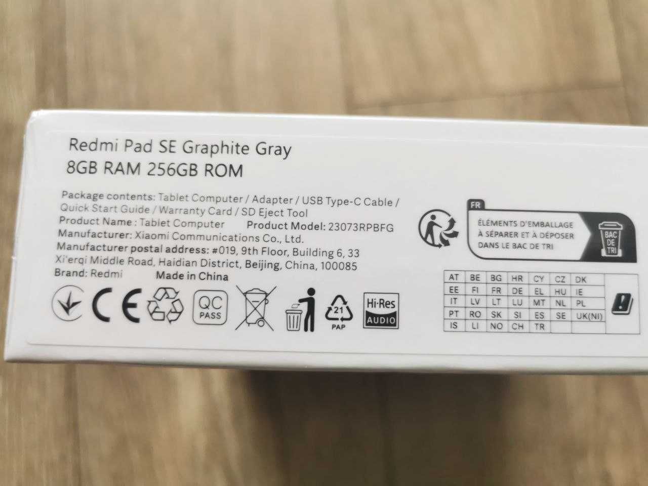Планшет Xiaomi Redmi Pad SE 11" 8/256 Гб. Graphite Gray