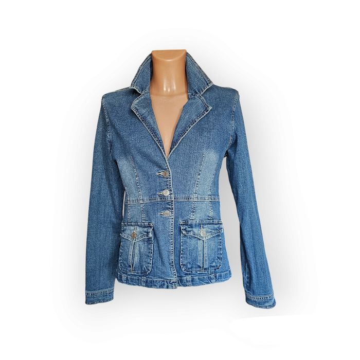 Kurtka marynarka jeansowa retro grunge y2k  vintage dowton