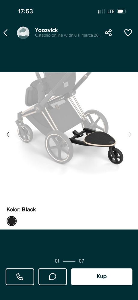 Wozek Cybex Balios S + dostawka Cybex