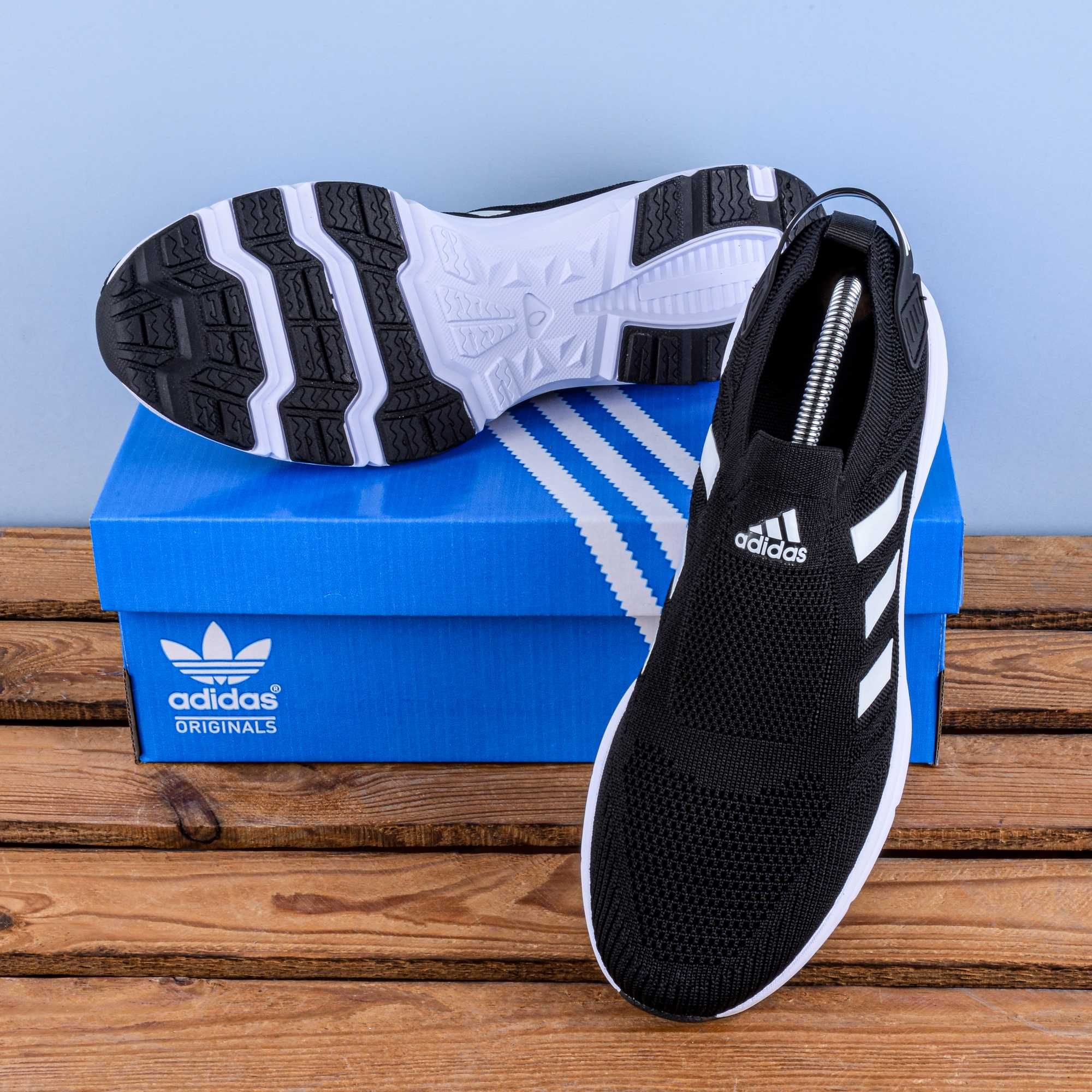 (1792) Легкі чоловічі кросівки тапочки Adidas повномір (41-45) адідас