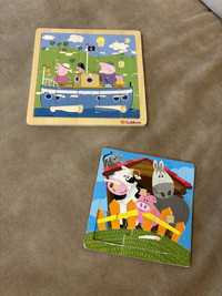 Puzzle farma i Świnka Peppa