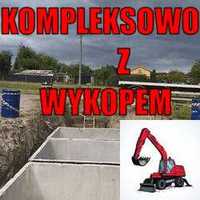 Szamba betonowe 12m3 Zbiorniki betonowe Piwnice Kompleksowo z wykopem