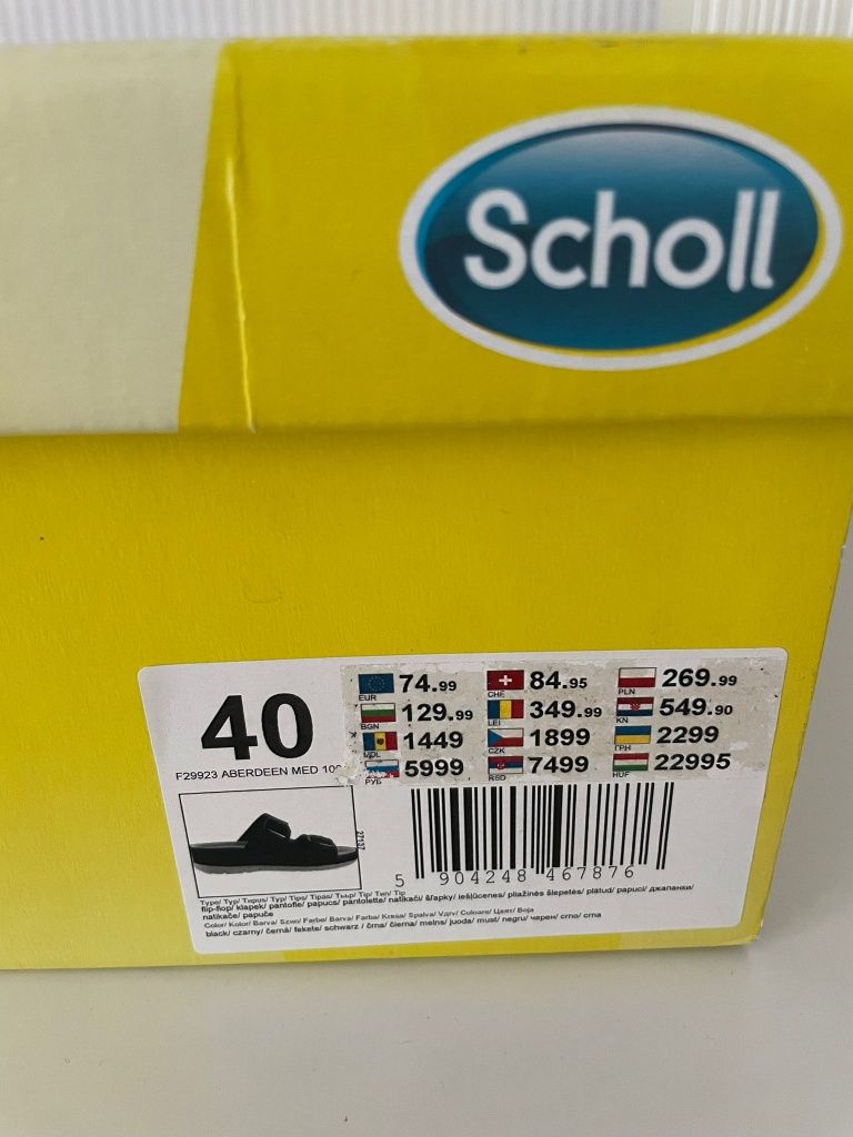 Buty klapki scholl nowe rozmiar 40.
