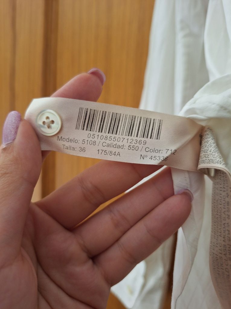 Camisa Branca de Mulher T: 36 Massimo Dutti