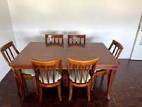 Mesa de jantar de madeira de Cerejeira Extensível -6 a 10 pessoas