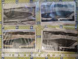 8 postais a preto e branco do estádio Nacional Oeiras