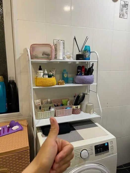 Металлическая стойка - стеллаж 156х65 над машинкой стелаж ванний