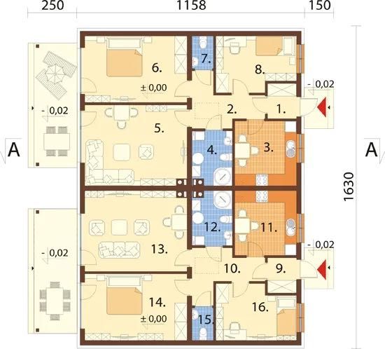 Nowy wygodny parterowy dom 77 m2 z ogrodem i tarasem