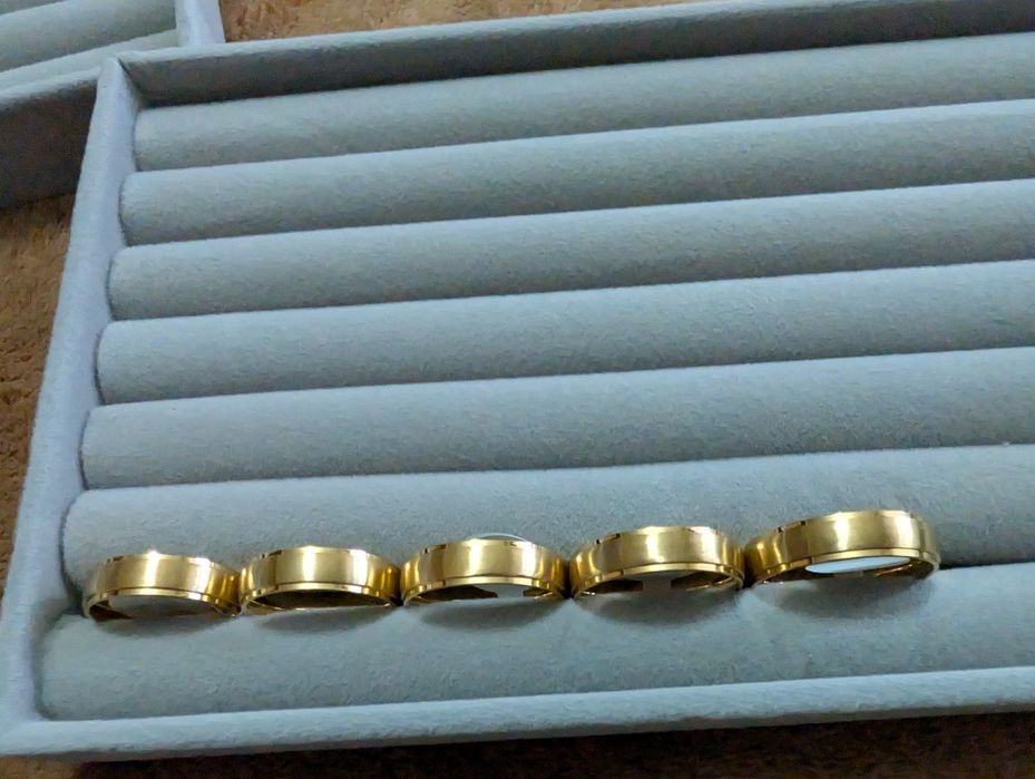 Alianças 6mm ouro lâminado