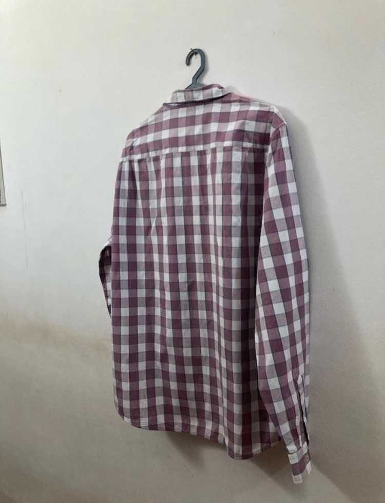 Springfield Camisa quadriculada vermelha, branca e azul