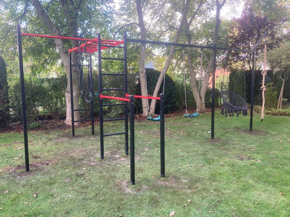 2w1 Siłownia Street Workout Drążek + poręcze Plac Zabaw Crossfit New