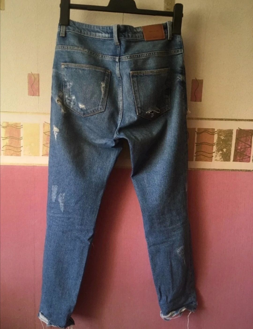 NOWE spodnie dżinsowe Ripped jeans boyfriend moimfit vintage ZARA xs/s