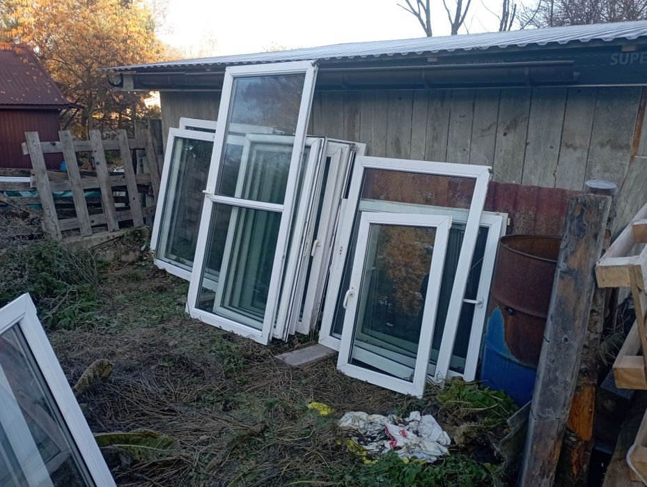 Okna plastikowe z demontażu bez ramy używane